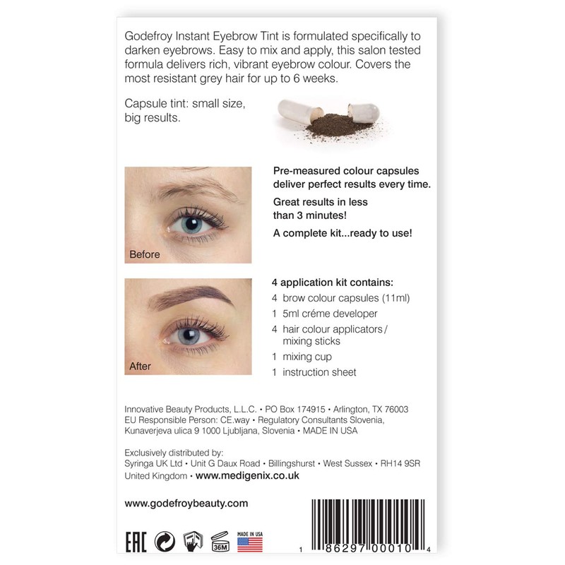 Godefroy Dark Brown Instant Eyebrow Tint