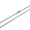 NKlaus Real 925 Sterling Silver Solid Rhodium-Plated Curb Chain Byzantine