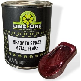 LiME LiNE Red Metal Flake Ready to Spray Automotive Basecoat  - 1 Pint