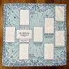 Celtic Cross Assistant Tarot Reading Spread Cloth, Blue Boho Design