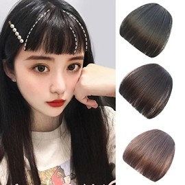 Straight bangs wig dark brown (KYR-WD122EA) / 일자 앞머리 부분 가발 다크브라운 (KYR-WD122EA)
