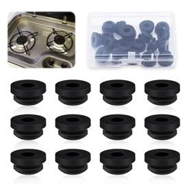 QINGHEC Pack of 20 Pot Support Rubbers Gas Stove Motorhome Rubber Feet Rust Rubber Feet Gas Stove with Box, Rubber Stoppers Gas Stove Motorhome Rubber Grommet Compatible with 5 mm Rods from Dometic,