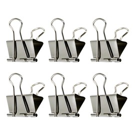 6 Pcs Giant Binder Clips Big Paper Clamps Extra Large Paperwork Clips Metal Ofiice Paper Binding Clips School Craft Clips for Home Business Silver