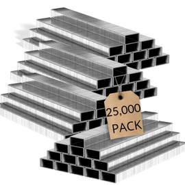 1InTheOffice Grapas estándar, grapas para grapadora, grapas de repuesto, longitud de pierna de 1/4 pulgadas, 25000 grapas/caja