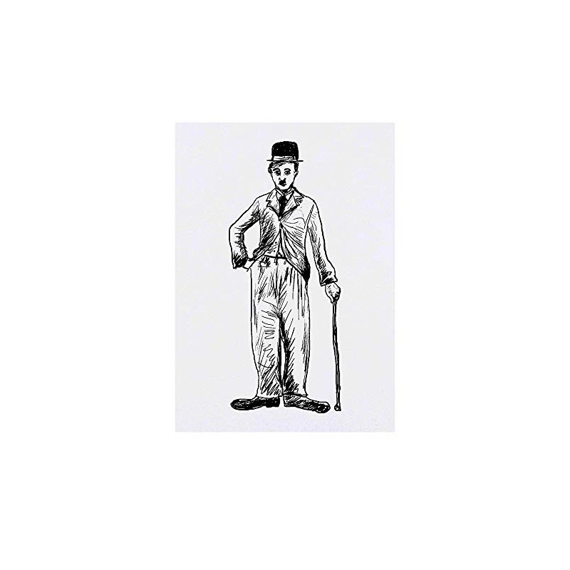 Azeeda Large 'Charlie Chaplin' Temporary Tattoos (TO00020591)