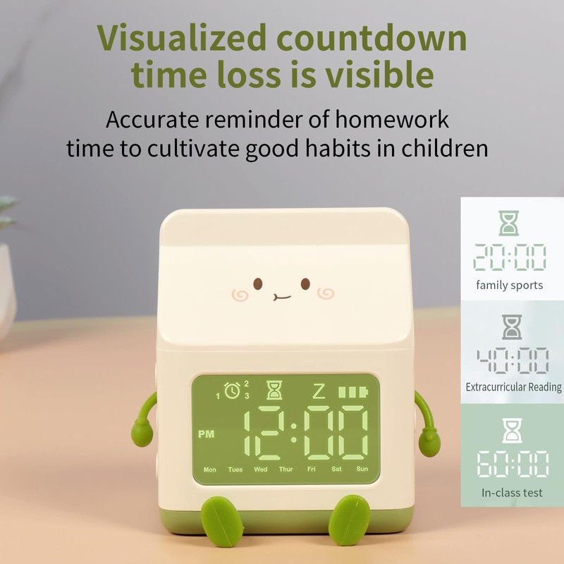 CYMNER Dreamlike Milk Box Alarm Clock: Unique design, versatile functions,