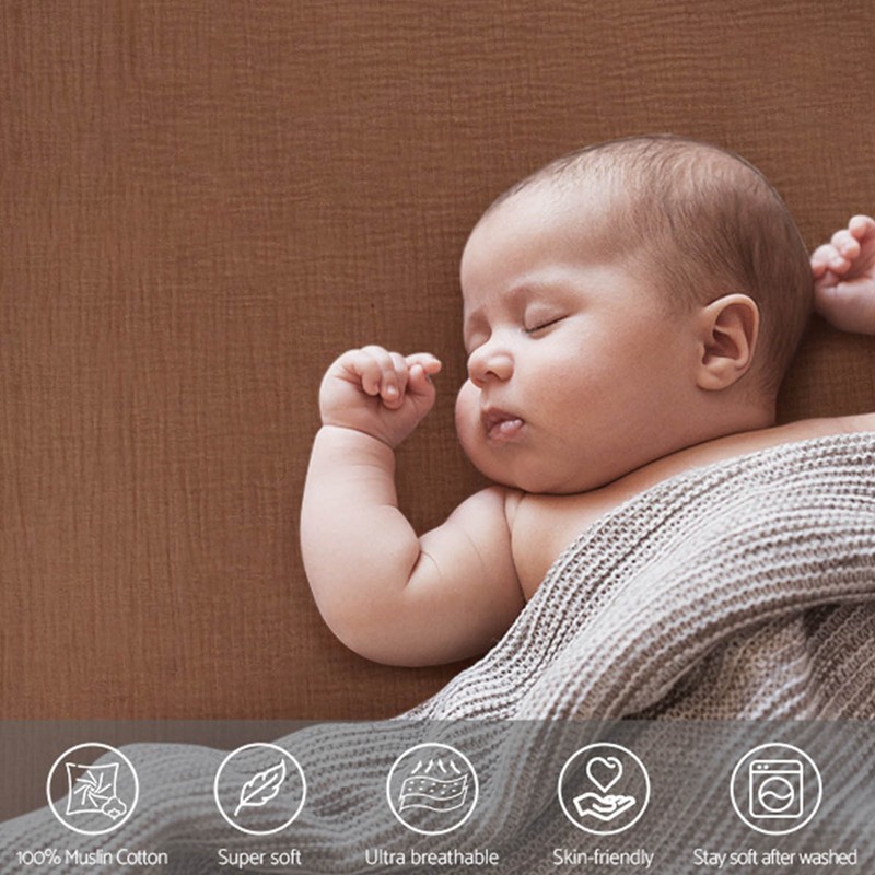 Cotton Baby Bed Sheet Soft Breathable Comfortable Baby Crib Mattress