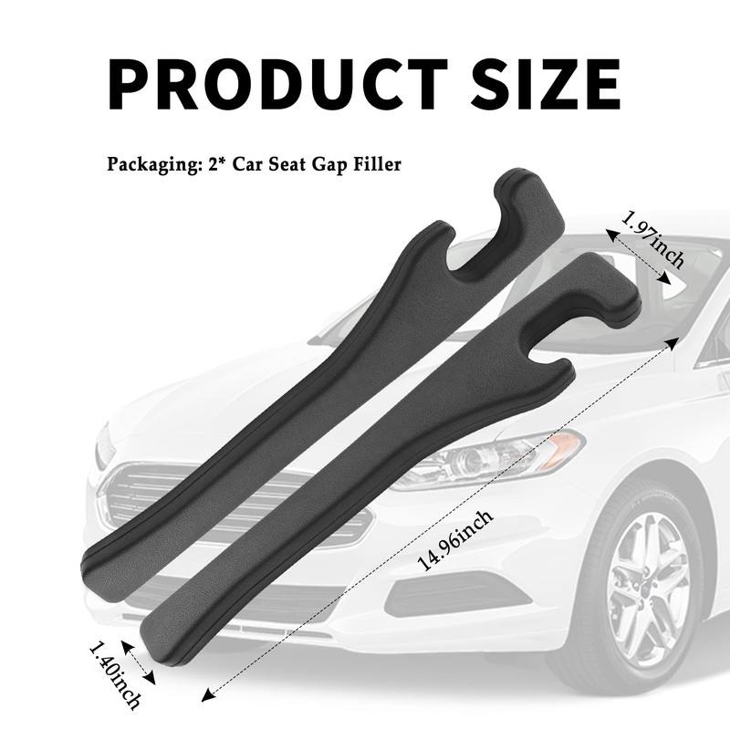 New Car Seat Gap Filler 2 Pack,Flexible Seat Gap Filler