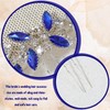 2Pcs Crystal Bridal Hair Pins, Rhinestone Royal Blue Hair Accessories,