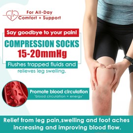 Compression Socks for Women & Men Circulation (6 Pairs) is Best Support for Athletic,Running,Pregnancy,Daily