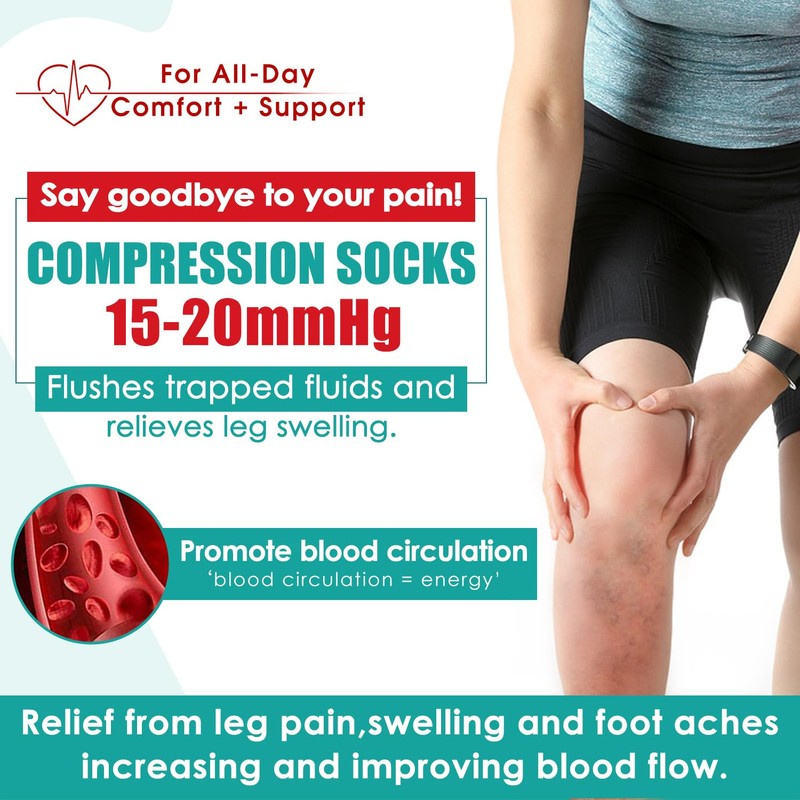 Compression Socks for Women & Men Circulation (6 Pairs) is