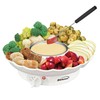 Brentwood TS-604W Electric Fondue Pot Set with 3 Section Tray