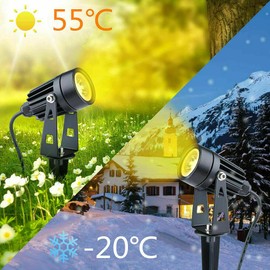 5W 3000K Garden Spot Light, LED Outdoor Garden Light Mains Power, 8-in-1 Outdoor Landscape Spotlight,IP65 Waterproof Lighting for Lawn Pathway Yard (Warm White)