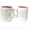 Rae Dunn CAN’T CATCH ME! Double Sided Ceramic Red Inside