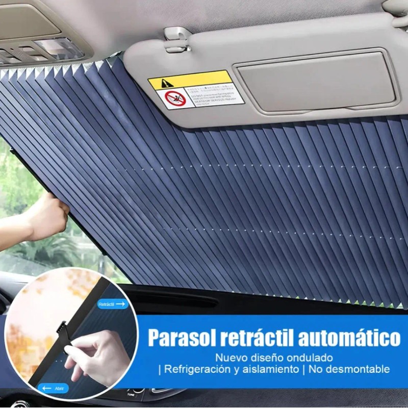 Parasol Cubre Sol Retráctil Para Parabrisas Auto O Camioneta