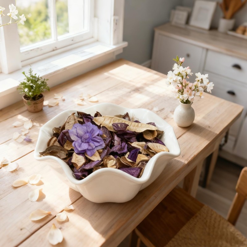 Purple Potpourri Dried Flower,Lavender Scented Bowl Filler,10.5 oz,2PCS