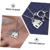 jojofuny House Pendant Necklace Sweater Chain Alloy Necklace Keychain Women