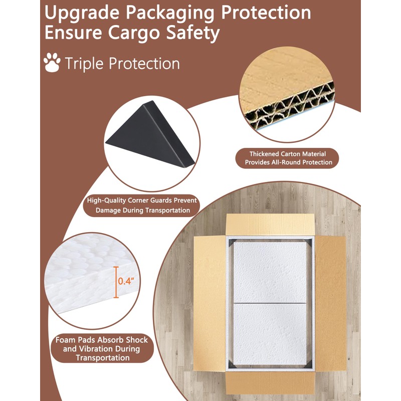 Piskyet Dog Crate Topper Wood Countertop for 48 42 36