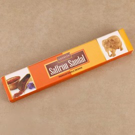 Saffron Sandal Incense Sticks - 15g Boxes x 12pack insence insense inscents insienso - Fine Quality Incense Sticks for Purification, Relaxation, Positivity, Yoga, Meditation (Saffron Sandal)