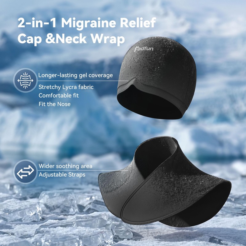Migraine Relief Cap&Neck Ice Pack Wrap