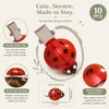 10 Pcs Fun Mini Ladybug Hair Clips, Funky Insect Bug