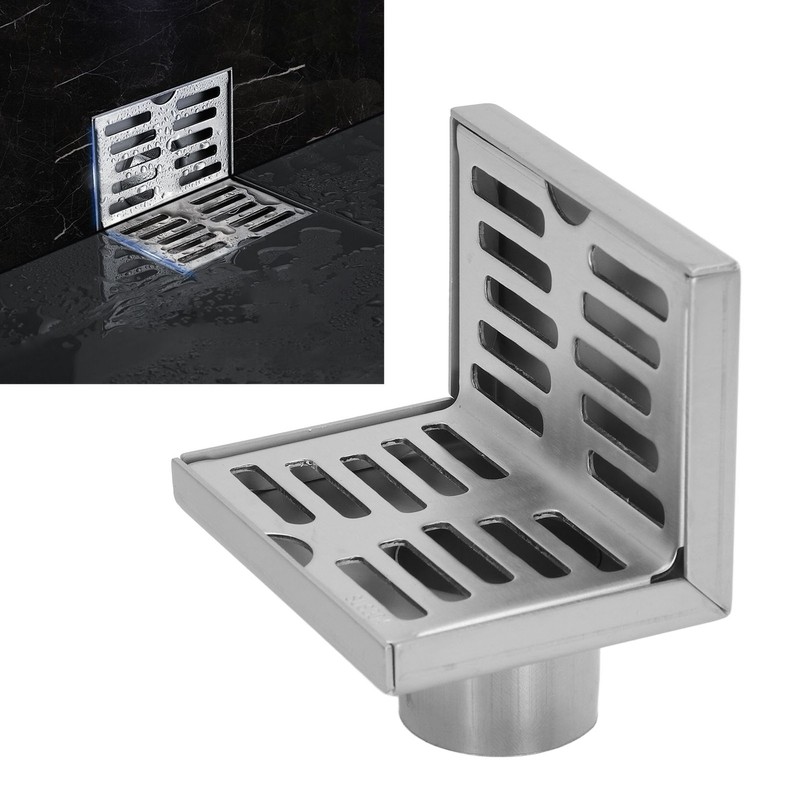 Corner Floor Drain 304 Stainless Steel Surfaces Drawing Process L