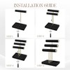 Flexzion 3 Tier Bracelet Holder Display Stand - Black Velvet