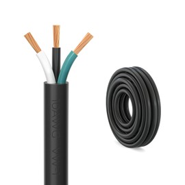 FIRMERST 10 Gauge 3 Conductor Power Cable SJTW 300V Pure Copper Wire 20 Feet