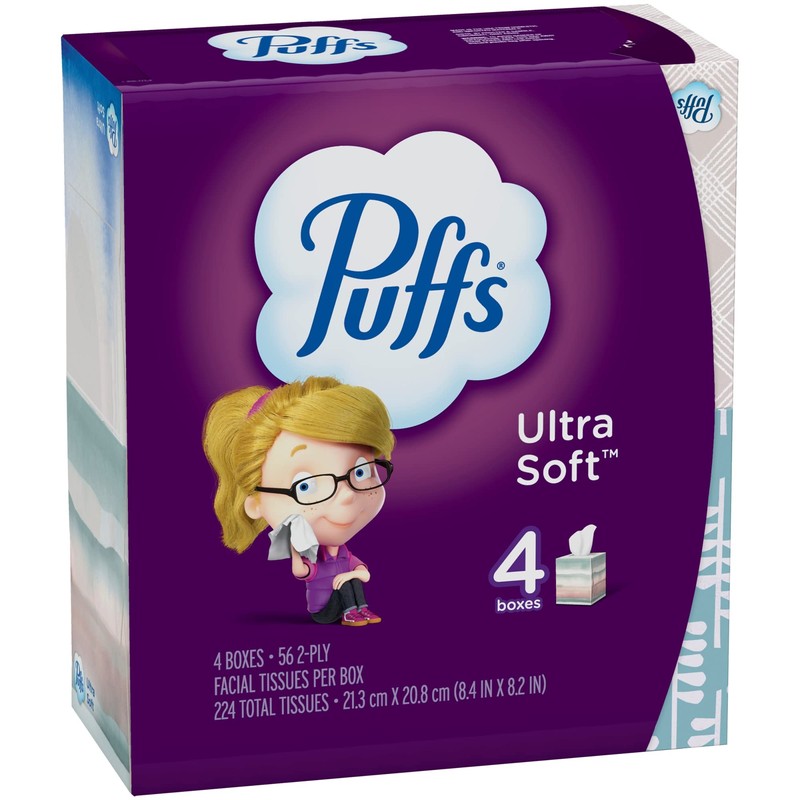 Puffs 2675854 Ultra Soft & Strong Standard Facial Tissues 2-Ply