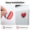 5 Pack Car Stickers Heart Metal Auto Exterior Adhesive Badges