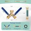 Dalmbox Garden Hose Splitter 2 Way With Long Handle, Garden