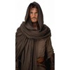 BEDJIMI Medieval Shawl Hood Renaissance Scarf Cape Medieval Knight Shawl