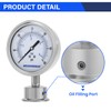 MEASUREMAN 0-60 PSI Sanitary Pressure Gauge - Liquid Filled Stainless