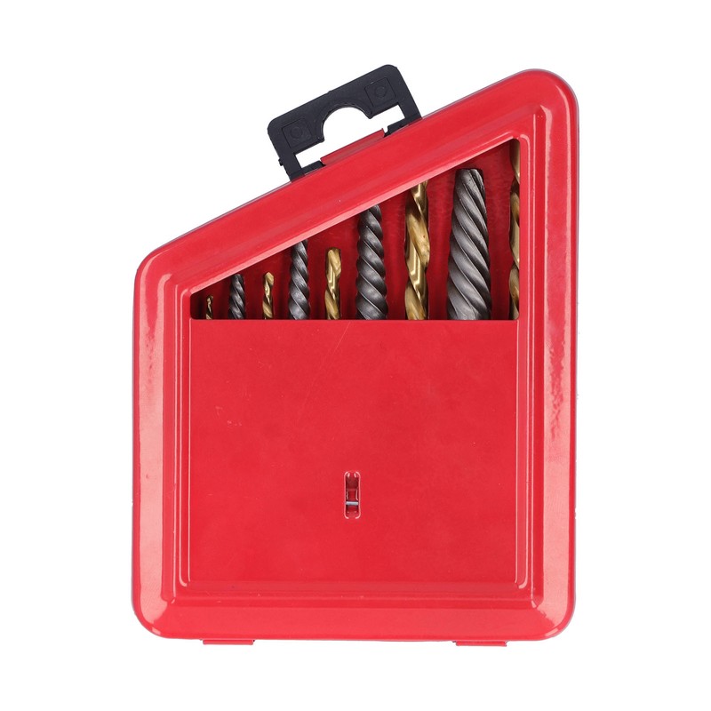 10Pcs Screw Extractor Drill Bit 4241 HSS Left Hand Damaged