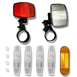 Dtoterul Bicycle Reflector 7 Piece Bicycle Spoke Reflectors Set Bicycle Reflector Rear Bicycle Reflector Front Spoke Reflectors Side Reflectors Bicycle Reflectors for Mountain Bike Road Bike