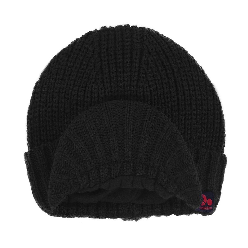 Original One mens Winter Wool Blend Visor Beanie Knit Brim