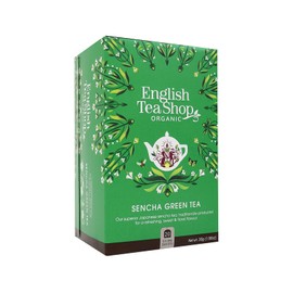 English Tea Shop Organic Sencha Green Tea - 20 Tea Bag Sachets, 30g