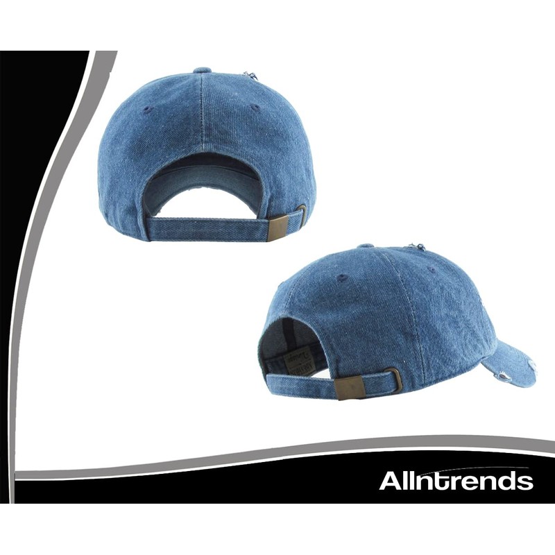 Mushroom Embroidered Dad Hat Vintage Adjustable Cute Cap (Medium Denim)