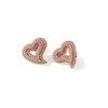 Iced out Cubic Zirconia Heart Stud Earrings for Women Girls