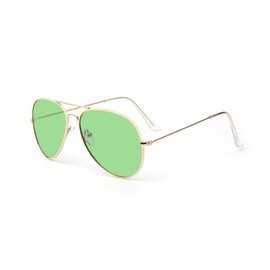 Outray Night Vision Polarized Aviator Sunglasses for Driving (Gold Frame/Green Lens, Green)