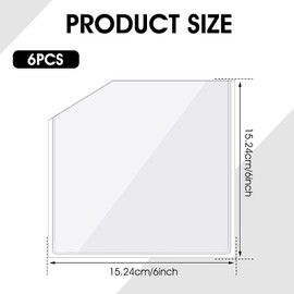 6 Pcs Planner Adhesive Pockets Clear Corner Pockets Sticky Pockets for Planners Folders Notebooks Planner Accessories for Home Office School (6 x 6 Inch)