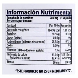 Biotina Vitamina E Y Calcio 60 Caps Bionat Natural Health
