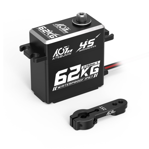 AGFRC 62KG Waterproof Steering-Servo-Motor High-Torque - 16.8V Full Metal Gear
