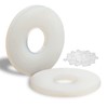 Mbsomnus Pack of 100 Plastic Washers M4-12 mm Nylon Washers