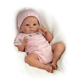 The Ashton-Drake Little Peanut Reborn Baby Doll by Tasha Edenholm, 17 inches, RealTouch Soft Vinyl Skin, Poseable and Lifelike with Cloth Body