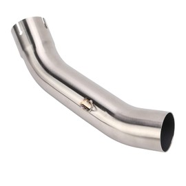 Tubo Conector Intermedio de Escape para 390Acero Inoxidable Anticorrosión 1mm Repuesto Hidroformado para Moto Scooter Conexión Media de Escape para Viaje Calle Uso Diario