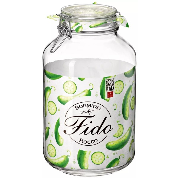 Bormioli Rocco Fido Glass Storage Jar w/Airtight Transparent Lid 400