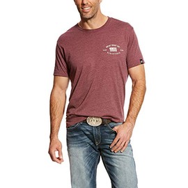 ARIAT Male US Registered T-Shirt Burgundy Heather Small