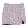 Amazhiyu Women's Wool Tweed High Waist Mini Pencil Skirts with