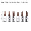 TOP-VIGOR 6Pcs Phillips Bit Socket, 1/4" Drive x PH1-PH3, FD4-FD7